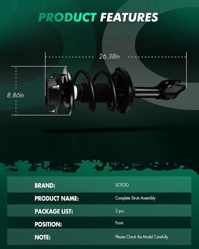 SCITOO Front Complete Struts Spring Assembly Shocks Struts Fits 2005-2009 for Subaru Outback Quick Struts 172566//272566 172565//272565 - Set of 2 in Saudi Arabia