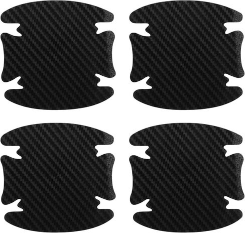 Universal 92x98mm Car Door Handle Bowl Sticker Anti-Scratches+Auto Door Handle Protective Film 4 Pcs Black in Saudi Arabia
