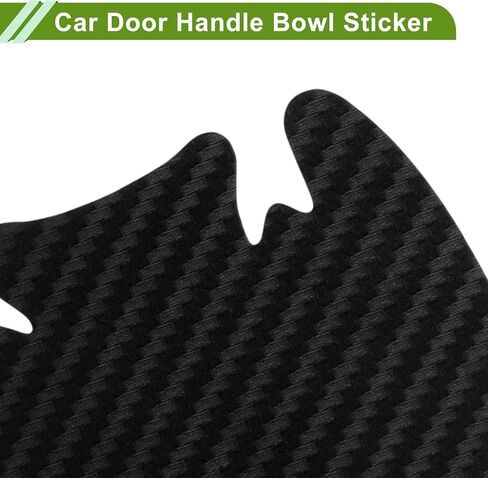 Universal 92x98mm Car Door Handle Bowl Sticker Anti-Scratches+Auto Door Handle Protective Film 4 Pcs Black in Saudi Arabia