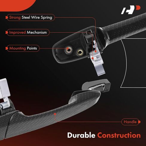 A-Premium Front Right Passenger Side Exterior Door Handle Compatible with Ford Mustang 2005-2014, Carbon Fiber Look, Replace# 4R3Z6322404APTMCF, AR3Z6322404AAPTMCF in Saudi Arabia