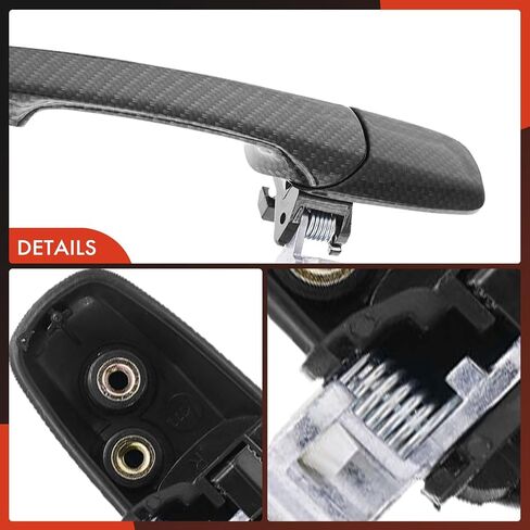 A-Premium Front Right Passenger Side Exterior Door Handle Compatible with Ford Mustang 2005-2014, Carbon Fiber Look, Replace# 4R3Z6322404APTMCF, AR3Z6322404AAPTMCF in Saudi Arabia