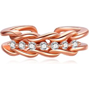 Toe Ring 925 Sterling Silver Toe Ring for Women Adjustable Toe Ring Summer Beach Open Toe Rings Jewelry Foot Jewelry