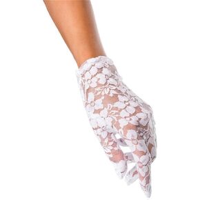 EUBUY Ladies Lace Gloves, Elegant Short Bride Gloves Wedding Gloves Women Outdoor Gloves for Riding Cycling Driving Wedding