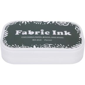 Colored Ink Pad,Restore Style Sponge Colored Craft Ink Pad Rubber Stamp Finger Painting Ink Pads DIY Scrapbooking Accessories for Stamps Paper Stamping Fabric (BD-263 Forest Green)