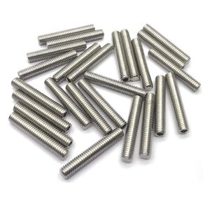 NGe 25Pcs M6 x 25mm 1mm-Pitch Stainless Steel Socket Hex Grub Screw, Metric Thread Set Screw, Internal Hex Drive Cup-Point