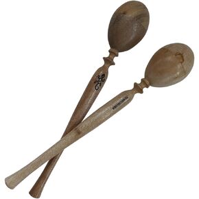 زوج ماراكا الخشبي - آلة موسيقية من الخشب الطبيعي الصلب - 2 خشخيشة بيض in Kuwait