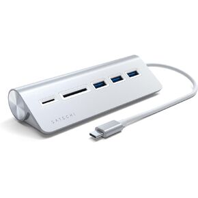 Satechi USB-C Combo Hub for Desktop - USB-A 3.0 Data Ports & Micro/SD Card Readers - Compatible with Apple Studio Display, 2021 iMac M1, 2019/2017 iMac, 2020 MacBook Pro/Air M1(Space Gray) in Saudi Arabia