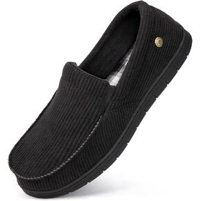 VeraCosy Men's Comfy House Shoes Cozy Soft Moccasin Indoor Bedroom Slippers