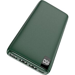 IXNINE Power Bank 26800mAh Portable Charger, High Capacity Phone Charger Compact External Battery Pack with LED Display and 4 Fast Charging Outputs for iPhone Samsung LG Tablet etc (Blue)