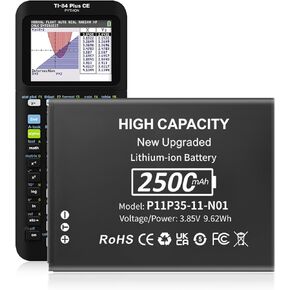 KOOAQQ P11P35-11-N01 Battery, 2500mAh High Capacity Li-ion Replacement Battery for Texas Instruments TI-84 CE/TI-84 Plus CE Replacement Battery Part No 3.7L12005SPA