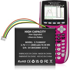 KOOAQQ P11P35-09-N01 Battery, (2024 New Version) 2800mAh High Capacity Li-ion Replacement Battery for Texas Instruments TI Nspire/TI Nspire CAS, CX, CX CAS/TI 84 Plus C SE