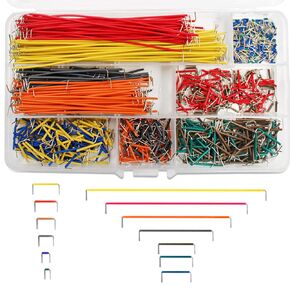 840 Pieces Jumper Wire Kit, lyfLux 14 Lengths Assorted Breadboard Jumper Wire with Free Box (2-125 mm, 14 Lengths, Each 60)