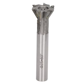 25 Mm Diameter Dovetail Milling Cutter, 6 Flute 60 Degree General Purpose Straight Shank Carbide End Mill for General Ferrous and Nonferrous Metals and Other Materials