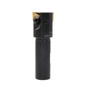 Accusize Industrial Tools Indexable End Mill with 3 Pcs Tpg32 Carbide Inserts, 1-1/2'' Cutting Diameter, 3/4'' Straight Shank, 0046-0913