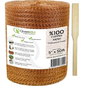 Copper Mesh with Packing Tool - 5" X 100 Feet / 50 Feet / 15 Feet - Blocker for Hole - DIY Hole Filler, Copper Fill Fabric, Keep Rodent Out, Ideal for Distilling, Pure 100% Copper Roll in Kuwait