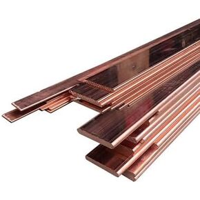 1/8 بوصة × 2-3/4 بوصة × 12 بوصة، شريط مسطح بحافة مستديرة من النحاس C110 in Kuwait