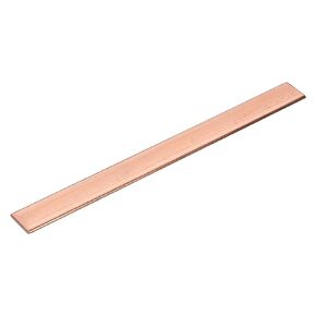 uxcell Copper Flat Bar, 0.12" Thickness x 0.79" Width x 7.87" Length Copper Bus Bar Stock Plate Mill for Electrical (3mm x 20mm x 200mm)
