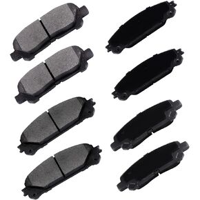 cciyu Ceramic Front Rear Disc Brake Pad Set Fit for 2008-2013 for Toyota Highlander,8pcs