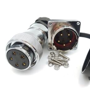 FORTTAR WF28 10 pin Waterproof Connector, IP67 10 Wire Power Cable Aviation Electrical Device AC DC Circuit Signal LED Industrial Equipment Bulkhead Plug Socket (Male Plug, Female Socket, 10 Pin)