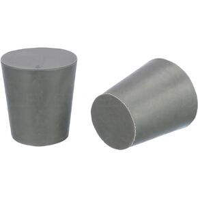 CleverDelights Rubber Stoppers — Size 3 — 10 Pack — 18mm x 24mm x 25mm Long — Gray Solid Plug #3