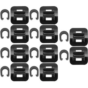 VGEBY Bike Cable Base Guide, 10Set Portable Bike Cable Base Guide Bicycle Brake Cable Line Fixed Base Stick-On Guides with C‑Clips Buckle Other Cycling Supplies Bike Cable Guide Bicycle C Clips