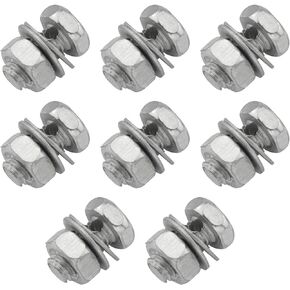 DGHAOP 8Pcs Brake Cable Regulator Clamp 26 Square Head Sliver Lock Screw Bolt Locking Screw with Nuts for Bicycle Power Bike Mountain Bike Brake Line