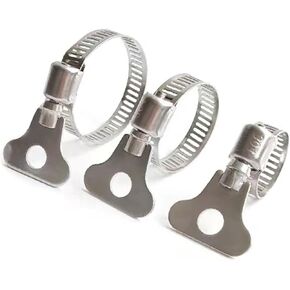 NOQUKA 15-Pack Mixed Pac Key-Type 304 Stainless Steel Worm Gear Hose Clamps, Fuel Pipe Clamps for Automobiles, Pipelines and Mechanical Application， 5 pieces of each size(6-12mm, 13-19mm, 18-32mm)