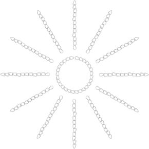 200PCS Necklace Chain Extender for Jewelry Making Chain Extenders Bulk Twist Extenders Chain Necklace Extenders Tail Chain for DIY Necklaces Bracelet Anklet (Gold & Silver)