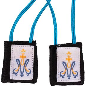 Wool Brown Scapular | Catholic Wearable Devotional | Great Christian Gift for Religious Milestones Such as First Holy Communion and Confirmation | Includes Enrolment Paper
