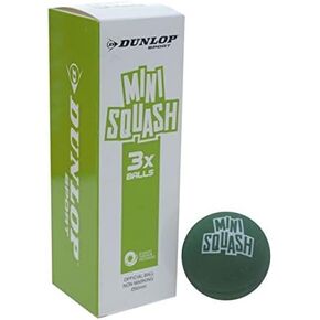 Dunlop Mini Squash Ball GREEN (3-Pack)