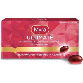 Myra Utimate Capsules: Astaxanthin, Lycopene and Vitamin E - 30 Softgel Capsules