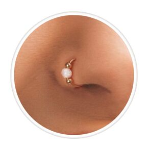 Gold Nose Ring White Opal - 14K gold Filled 20 Gauge 3mm Opal Cute Nose Hoop For Women - 8mm Handmade Dainty Nose Hoop Rings