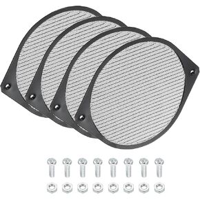 PATIKIL 150mm Computer Fan Filter Grill with Screws, 2 Pack Aluminum Frame with Stainless Steel Mesh Dustproof Case Cover for Computer, Ventilator, Black in Saudi Arabia