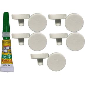 Ceramic Coral Frag Plugs/Disks/Base with Free Reef Glue Gel Awesome Aquatic Frag Plug Frag Plate Frag Disc (5 Pack 70 MM W/Glue)