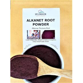 Alkanet Root Powder Soap Making Supplies Natural Colorant - Finely Ground Dye Pigment Powder (4 oz) for Handmade Cosmetics, Henna, Fabric, Wood & More DIY Splendor Santa Barbara