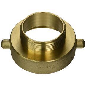 Dixon Valve HA2520 Brass Fire Equipment, Hydrant Adapter with Pin Lug, 2-1/2" NST (NH) Female x 2" NPSH Male