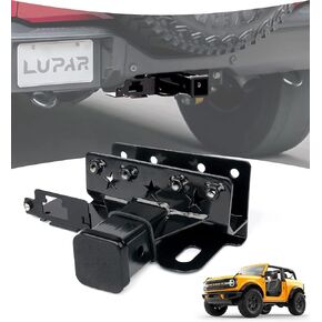 وصلة سحب مقطورة Lupar، وصلة استقبال شديدة التحمل مقاس 2 بوصة متوافقة مع Ford Bronco 2021-2022 2/4 باب، وخطاف سحب المصد الخلفي - أسود in Kuwait