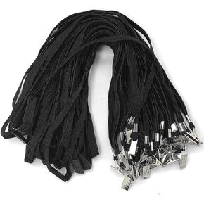 Bird Fiy Lanyards الانفصالية السائبة الحمراء الرقبة شقة سلامة شارة الحبل البلدغ كليب (أحمر، 25 قطعة)
