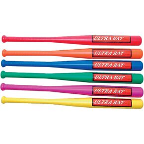 Champion Sports Ultra Bat Set - Assorted Colors - Hand-Eye Coordination - Durable Plastic Construction - Kids Backyard Plastic Baseball Bat - 30" Length - Set of 6 in Saudi Arabia