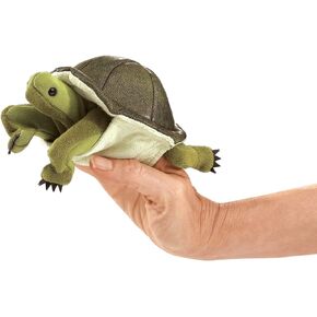 Folkmanis Mini Turtle Finger Puppet, Green, 1 EA