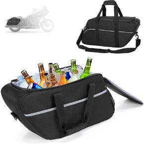 HODRANT Motorcycle Saddlebag Cooler, Leakproof Motorcycle Side Bag Liner Cooler Compatible with Harley Davidson 1993-2022 Touring Hard Saddlebag, Waterproof Motorcycle Insert Cooler Organizer, 1 Bag