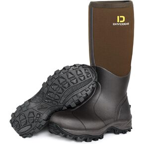 أحذية مطاطية من DRYCODE للرجال والنساء، أحذية مطاطية دافئة مقاومة للماء مقاس 6 مم من النيوبرين، حذاء مطر خارجي، بني، مقاس 5-14 in Kuwait