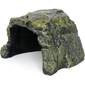 Rock Cave Habitat Hidden for Reptile and Amphibians.Terrarium & Aquarium Decor, Reptile Hide Cave, Perfect for Bearded Dragons,Lizards,Snakes,Turtles,Geckos,Tortoises, Frogs,Small Animals - Large Size