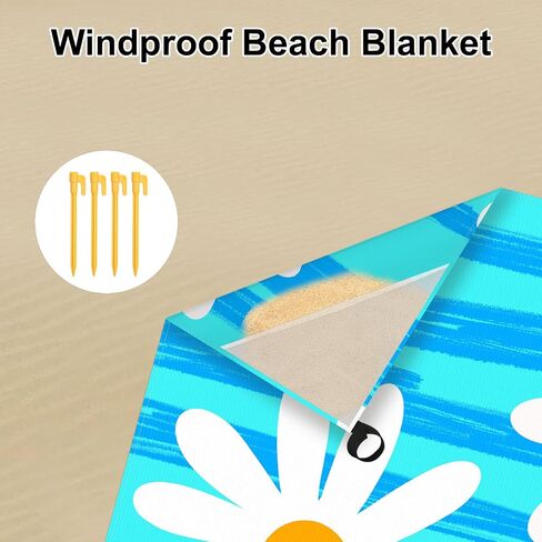 Beach Blanket Sandproof Waterproof, Large Beach Mat for 2-4 Adults with Stakes, Sand Free Compact Lightweight Picnic Blankets, Beach Essentials Necessities Accessories Must Haves-Colorful Rainbow Wave in Saudi Arabia