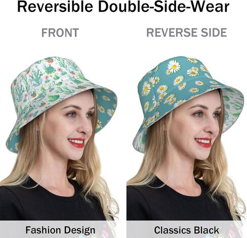 Siarnew Unisex Fashion Bucket Hat for Women Men, Summer Outdoor Sun UV Protection Casual Fisherman Cap in Saudi Arabia