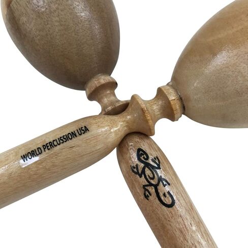 زوج ماراكا الخشبي - آلة موسيقية من الخشب الطبيعي الصلب - 2 خشخيشة بيض in Kuwait