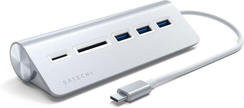 Satechi USB-C Combo Hub for Desktop - USB-A 3.0 Data Ports & Micro/SD Card Readers - Compatible with Apple Studio Display, 2021 iMac M1, 2019/2017 iMac, 2020 MacBook Pro/Air M1(Space Gray) in Saudi Arabia
