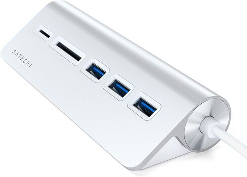 Satechi USB-C Combo Hub for Desktop - USB-A 3.0 Data Ports & Micro/SD Card Readers - Compatible with Apple Studio Display, 2021 iMac M1, 2019/2017 iMac, 2020 MacBook Pro/Air M1(Space Gray) in Saudi Arabia