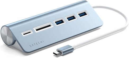 Satechi USB-C Combo Hub for Desktop - USB-A 3.0 Data Ports & Micro/SD Card Readers - Compatible with Apple Studio Display, 2021 iMac M1, 2019/2017 iMac, 2020 MacBook Pro/Air M1(Space Gray) in Saudi Arabia