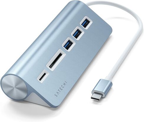 Satechi USB-C Combo Hub for Desktop - USB-A 3.0 Data Ports & Micro/SD Card Readers - Compatible with Apple Studio Display, 2021 iMac M1, 2019/2017 iMac, 2020 MacBook Pro/Air M1(Space Gray) in Saudi Arabia